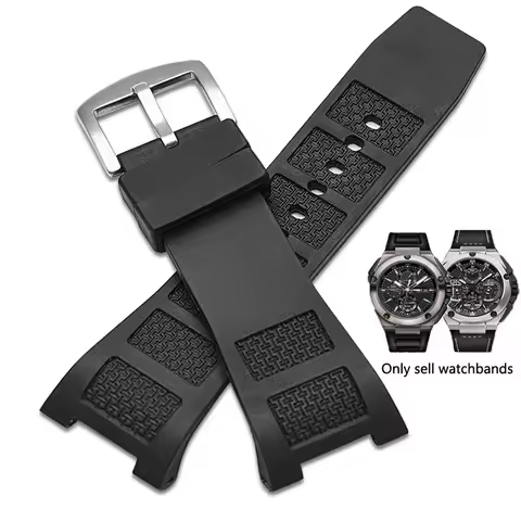 For IWC Silicone Concave Interface Men with Tool Watchband Engineer Iw323602 Iw376501 Iw322503 30x16