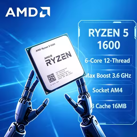AMD Ryzen 5 1600 3.2GHz 6 Core 12 Thread 65W Socket AM4 Gaming Processor Without Package Ultra Fast 