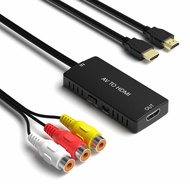 RCA to HDMI Converter AV to HDMI Adapter Composite/CVBS to HDMI Video Audio Converter, Widely Compat
