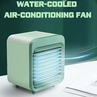 Mini Aircond Portable Air Condition Stand Table Fan Air Cooler Air Conditioning Air Purifier And Humidifier 2 In 1 USB Charging Retro Style Electroplating Process For Room Van Office