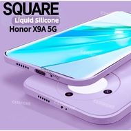 Square Liquid Casing For Honor X9a Honar x9 x 9 a 9a Honorx9a 5G 4G Phone Case Silicone Shockproof S