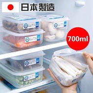 NAKAYA日本進口塑料保鮮盒冰箱食物密封罐水果盒冷凍儲存盒收納盒 700ML 食物儲存容器 保鮮盒 [平行進口]
