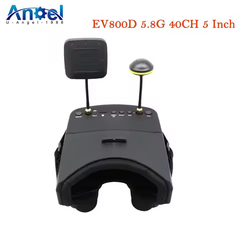 EV800D 5.8G 40CH 5 Inch 800*480 Video Headset HD DVR Diversity FPV Goggles With Battery For RC Model