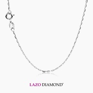LAZO DIAMOND 9k White Gold Bold Mariner Chain Necklace