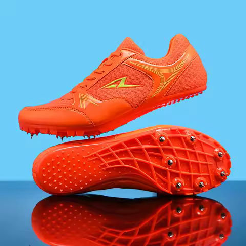 Men Women Athletic Shoes Track and Field Shoes Sprint Training Spikes Shoes Long Jump Sneakers Stude