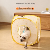 Foldable Cat Tent House | Plush Pet Bed for Cats & Small Dogs | 4 Seasons Use | Villa Playhouse