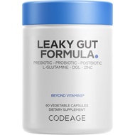 Codeage Leaky Gut Supplement, L-Glutamine, N-Acetylglucosamine, Probiotic, Butyric Acid, Polyphenols
