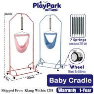 Playpark 7 Springs Baby Cradle Buaian Baby Buaian Besi Buaian Gantung Cradle Stand Baby Cot