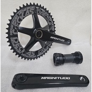 Crankset MAGNITUDO Chainring Deckas 48T BCD144 BB HT2 Hollowtech Length 165mm For Fixie