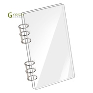 Loose Leaf A6 Binder 6-Ring Clear Acrylic Binder Notebook Cover A6 Planner Budget Binder Folders  Su