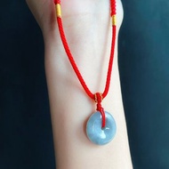 天然緬甸玉翡翠 烏雞水墨 平安扣 項鍊 禮物 小孩 大人 皆可調節