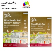 Mont Marte Mixed Media Pad 300gsm A3 /A4 -15 Sheets