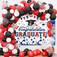 59/67pcs Graduation Balloons Backdrop Decorations Set Class of 2025 Congrats Grad Balloon Background