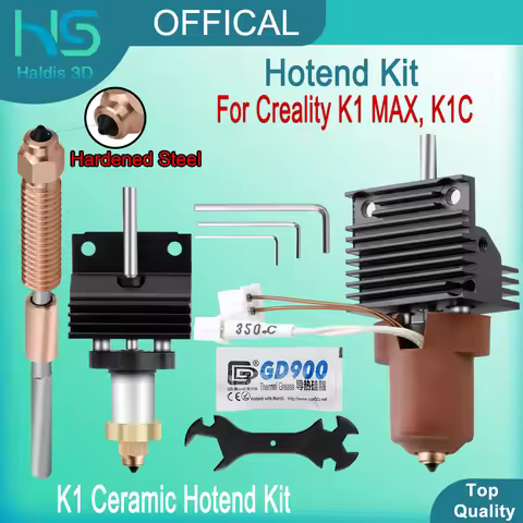 Upgrade Hotend Kit For Creality K1C/K1 Max Quick Swap One-Piece Nozzle Ceramic Heating Block High Fl