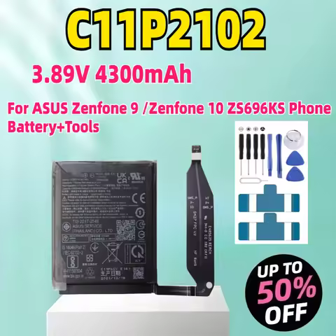 Battery C11P2102 3.89V 4300mAh For ASUS Zenfone 9 /Zenfone 10 ZS696KS Phone Battery+Tools