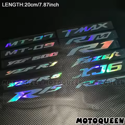 Motorcycle Reflective Laser Helmet Tank Pad Stickers Decals for YZF-R1 R6 R1M XJ6 MT-07 MT-09 R15 R2