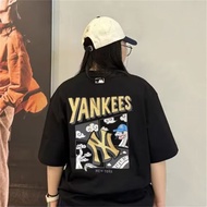 MLB NY Original Crew Neck Pure Cotton T-shirt Loose T-shirt Couple T-Shirt