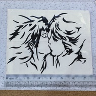 FIRST KISS ❤️ WATERPROOF CUTTING STICKER FOR CAR / HELMET / MOTORCYCLE / BICYCLE / LUGGAGE 反光防水贴纸