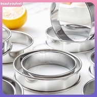 [Beautyoufeel] 8/9/10CM English Muffin Rings Crumpet Rings Double Rolled Tart Ring Round Stainless S