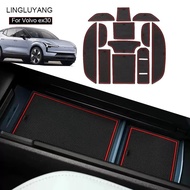For Volvo EX30 Door Slot Mat Cup Holder Pad Car Interior Decoration Center Console Anti-Slip Protect