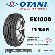 1756514  175 65 14 175/65R14 175-65-14 OTANI EK1000 Car Tyre Tire THAILAND (FREE INSTALLATION)