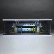 1:64 Diecast Display Case Transparent Front Themed Diorama Display Diecast Garage Diorama Clear Side