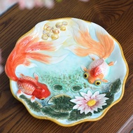 台灣藝術瓷Function Art 陶瓷浮雕糖果碗 年年有魚 年節禮物