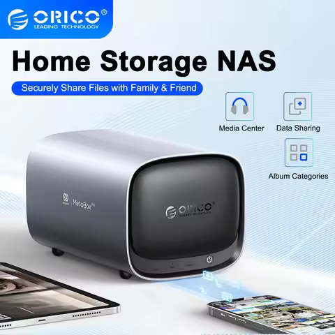 ORICO Dual bay NAS MetaCube Household Storage for 3.5" HDD M.2 NVMe SSD Network Nas Server Storage R