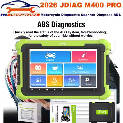 Topdiag M400 JDiag M400 Pro Motorcycle Diagnostic Scanner ABS System EFT Code Clean Battery Tester f