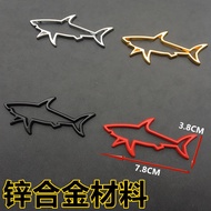 3d Metal Fender Creative Label Sticker Side Label Unique Metal Rear Tail Label Car Car Sticker Shark