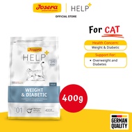 JOSERA HELP Weight and Diabetic Cat Food Dry (400g) | Support for Overweight and Diabetic Cats