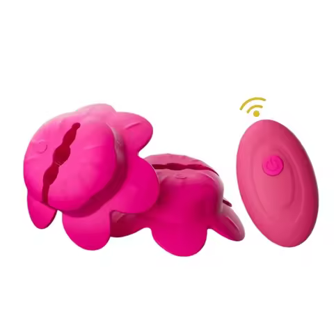 Rose Nipple Clamps Vibrator Female Wearable Adjustable Remote Control Nipples Stimulator Pleasure Ad