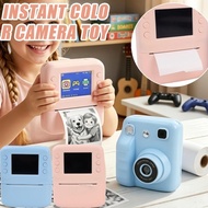 Mini Instant Photo Digital Camera - Retro Instant Camera Toy - Thermal Printing Camera Toy - Kids Bi