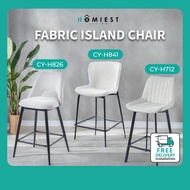 Fabric island Chair Nordic Iron Stool Simple island Chair / Bar Chair / Coffee Chair