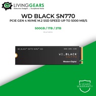 WD WESTERN DIGITAL SSD NVME M.2 GEN 4 BLACK SN770 / SN770M SERIES ( 500GB / 1TB / 2TB )