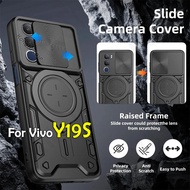 Slide Camera Lens Casing For Vivo Y19S Y17S VivoY19S VivoY17S 4G Shockproof Phone Case Armor Ring Ca