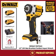 DEWALT [ DCF922 ] 1/2” 20V Max Brushless Cordless Impact Wrench, Detent Pin ( DCF922D2, DCF922 )