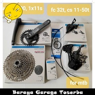 groupset tanpa rem gs shimano cues u6000 1x11 spd fc 32t cs 11-50t Sepeda MTB BMX SELI