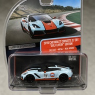 GreenLight Limited Edition 2019 Chevrolet Corvette C7 ZR1 Gulf Livery 1:64 Diecast Model Car