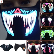[SM]LED Luminous Voice Control Lighting Halloween Cosplay Party Flashing Face Mask
