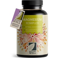 Magnesium Compound Agent 180 Capsules, Intake 400mg Magnesium Daily, Composed of 5 Types High-Qualit
