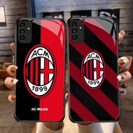 DF-46 AC Milan TPU HD Glass Casing for Samsung A05S A35 A55 A24 A14 A15 A04S A34 A25 M15 A54 S21 FE 