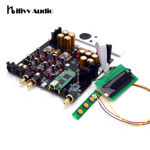 Hifi Dual Core ES9038PRO Bluetooth 5.0 Decoding Board with Amanero USB Card and Remote Control DSD51