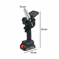 (DIJAMIN ORI) Gergaji Mesin Cordless Chainsaw 24V 800W / gergaji elektrik mini pemotong kayu bisa di
