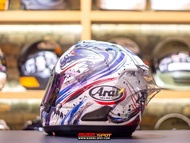 Arai Rx-7X Kiyonari Trico Helm Full Face Helm Sepeda Motor Tricolor