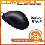 【✅SG Dliver】 Original Logitech M100r Wired Mouse-Black /White
