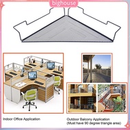 (BH) Iron Square Triangle Office Cubicle Corner Shelf Storage Rack Sundries Organizer
