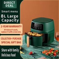 Air fryer Air fryer 8L Large Capacity Multifunctional Household Electric fryer English Version