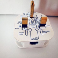 3 Pin Plug MK654 13A (Authentic MK) SIRIM Approved