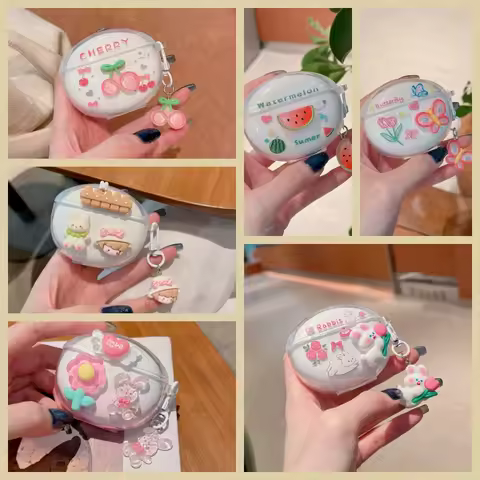 Cute Cartoon Clear Earphone Cover For Xiaomi Redmi Buds 6 Active Buds 5 Pro Buds 4 Lite Active Case 